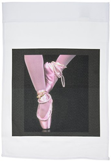3dRose fl_41650_1 Pink Ballerina Legs N Shoes on Black Garden Flag, 12 by 18-Inch 3dRose fl_41650_1 Pink Ballerina Legs N Shoes on Black Garden Flag, 12 by 18-Inch