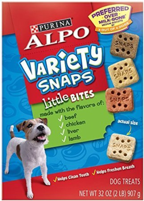 Purina Alpo Variety Snaps Little Bites Dog Treats 32oz (Pack of 2) Purina Alpo Variety Snaps Little Bites Dog Treats 32oz (Pack of 2)