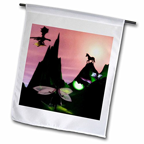 3dRose fl_53823_1 Birth of a Dragon Garden Flag, 12 by 18-Inch