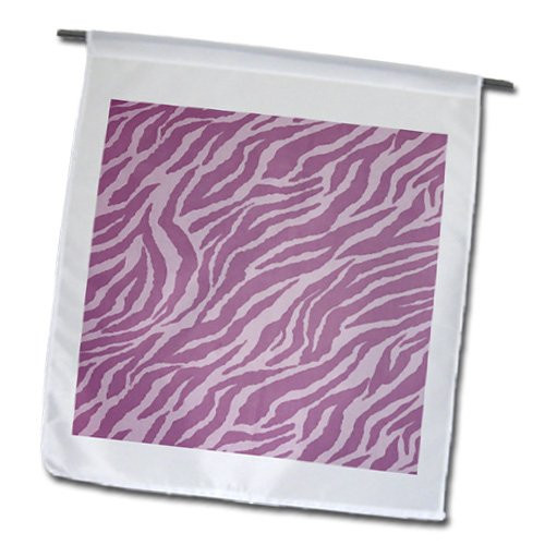 3dRose fl_123287_1 Zebra Stripes Garden Flag, 12 by 18-Inch Violet/Pink