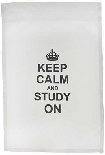 3dRose fl_157775_1 Keep Calm and Study-On Carry-On Studying College School or University Student Funny Humor Gifts Garden Flag, 12 by 18-Inch