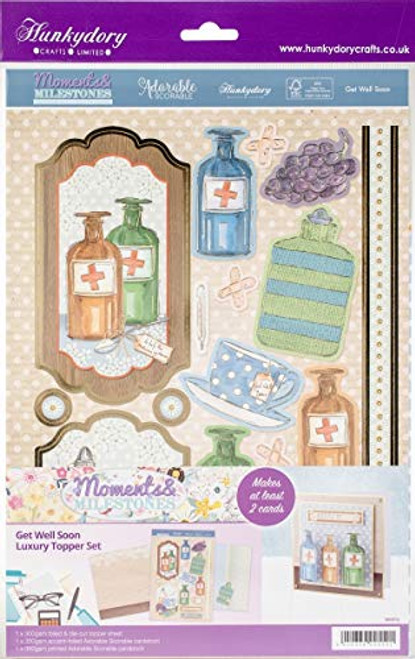 Hunkydory Crafts MM914 Get Well Soon Moments & Milestones A4 Topper Set Multicolor Hunkydory Crafts MM914 Get Well Soon Moments & Milestones A4 Topper Set Multicolor