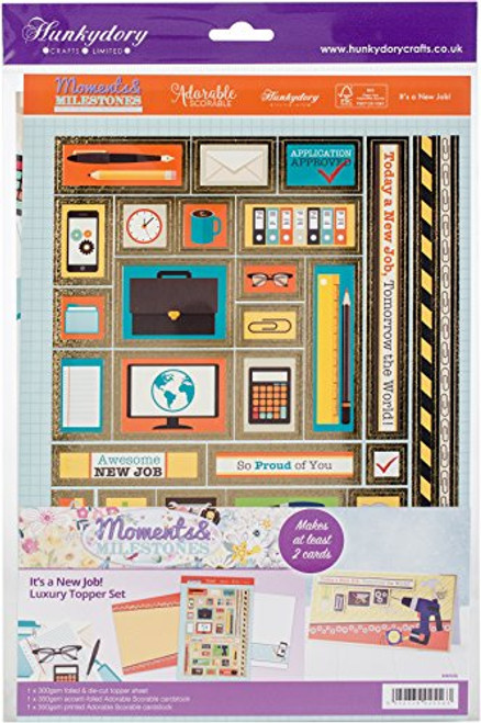 Hunkydory Crafts MM920 It's A New Job Moments & Milestones A4 Topper Set, Multicolor Hunkydory Crafts MM920 It's A New Job Moments & Milestones A4 Topper Set, Multicolor