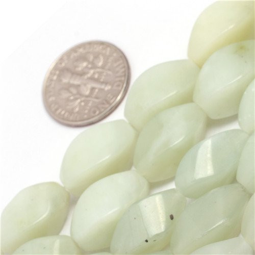 GEM-inside Natural Genuine New Jade Gemstone Loose Beads 8x16mm Twist Energy Stone Power Beads For Jewelry Making 15"