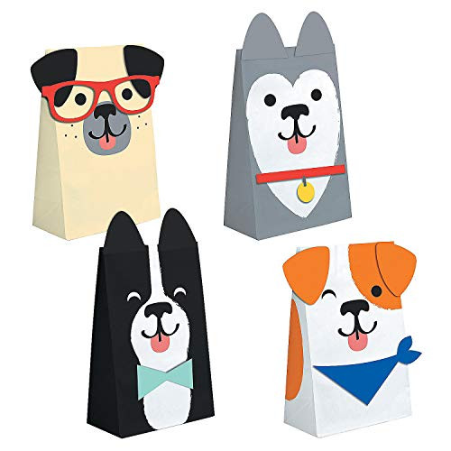 Fun Express Dog Party Treat Bags | 8 Count | Great for Dog Themed Event, Birthday Party, Holiday Celebration, Special Occasion