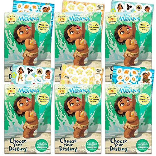 Moana Ultimate Party Favors Packs -- 6 Activity Book Sets with Stickers, Puzzles, Coloring and More (Party Supplies)