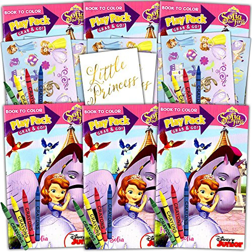 Disney Sofia the First Ultimate Party Favors Packs -- 6 Sets with Stickers, Coloring Books and More (Party Supplies)