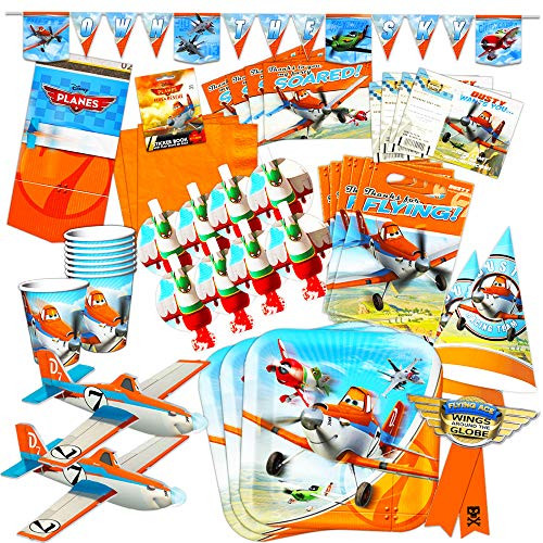 Disney Planes Party Supplies Ultimate Set -- Birthday Party Decorations, Party Favors, Plates, Cups, Napkins, Table Cover and More!