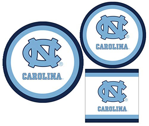 University of North Carolina Tar Heels Party Supply Pack - Bundle Includes Paper Plates and Napkins for 10 Guests