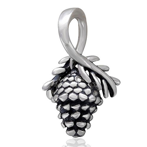 Dangle Pinecone Charm 925 Sterling Silver for European Bracelet Dangle Pinecone Charm 925 Sterling Silver for European Bracelet