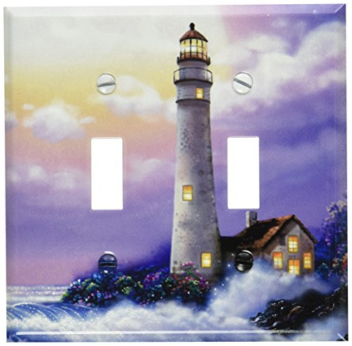 Art Plates - Lighthouse of Dreams Switch Plate - Double Toggle Art Plates - Lighthouse of Dreams Switch Plate - Double Toggle