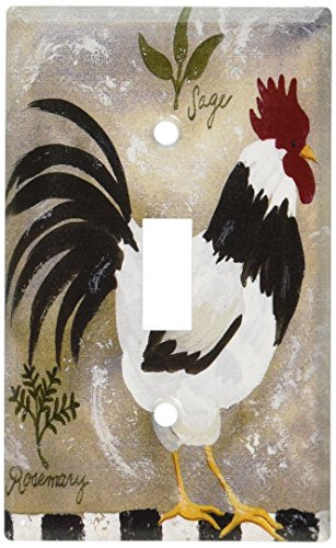 Art Plates - Jennifers Rooster Switch Plate - Single Toggle