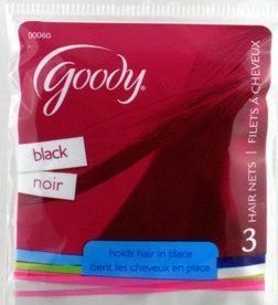 Goody Black Hair Nets - 3 Pk. (Pack of 6)