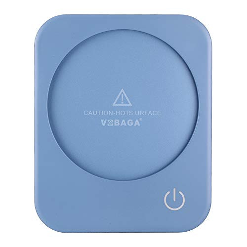 VOBAGA Coffee Mug Warmer,Cup Warmer for Office Home Desk Use with Auto Shut Off after 4 Hours,Electric Beverage Warmer with 3 Temperature Settings For Cocoa,Tea,Water,Milk,Sky Blue(No cup)