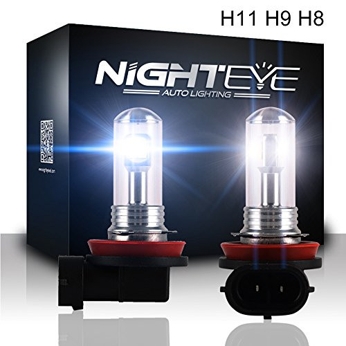H11 Car LED Fog Lights Blubs Replacement, Novsight Super Bright 80W 1500 Lumens 6000K Daytime White Car Fog Light Conversion Kit,with 8 LEDs CREE LED Chips for Fog Lights Lamps Replacement