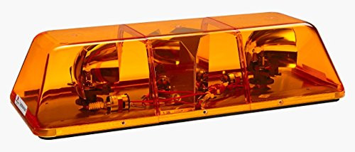 Federal Signal 415111-52SB TurboBeam, 22" Mini-Lightbar, Class 1, Permanent Mount with Amber Dome