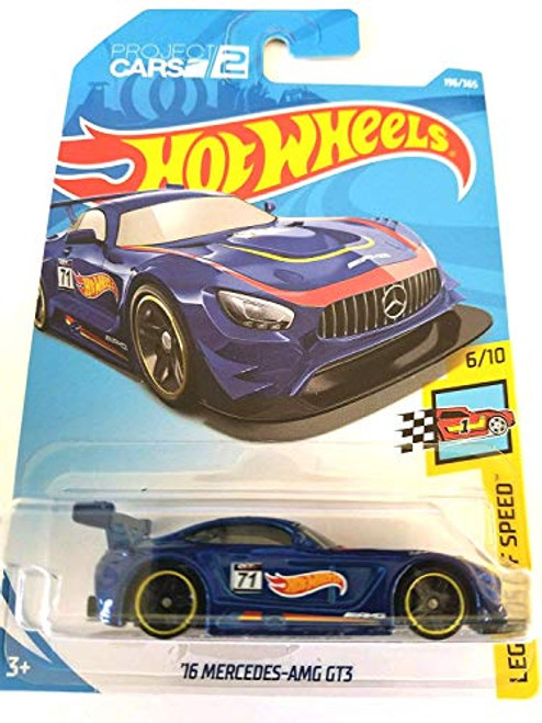 Hot Wheels 2018 50th Anniversary Legends of Speed '16 Mercedes-AMG GT3 196/365, Blue