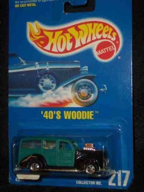 Hot Wheels #217 '40's Woodie Basic Wheels Collectible Collector Car Mattel 1:64 Scale