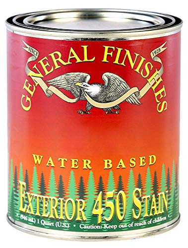 General Finishes Exterior 450 Water Based Wood Stain, 1 Quart, Chestnut