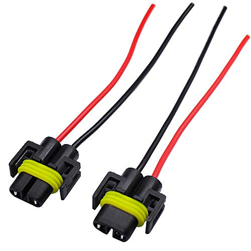 HUIQIAODS H11 H8 881 880 Headlight Female Adapter Connector Plug Wiring Harness Socket Wire for Fog Light Headlamp 2PCS