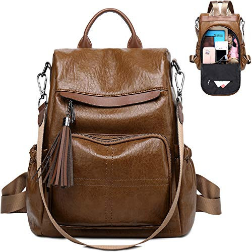 Women Backpack Purses Fashion PU Leather Antitheft Casual Daypack School Shoulder Bag Travel Rucksack