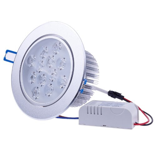 LEMONBEST New Design 110V~240V Dimmable 12W LED Ceiling Light Downlight Recessed Lighting, Warm White
