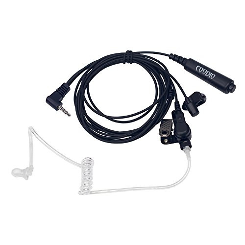 Kit De 2 Oreillettes Discrètes 2 Broches COODIO Pour Talkies-walkies Midland - Avec Tube Acoustique Et Microphone Intégré PTT