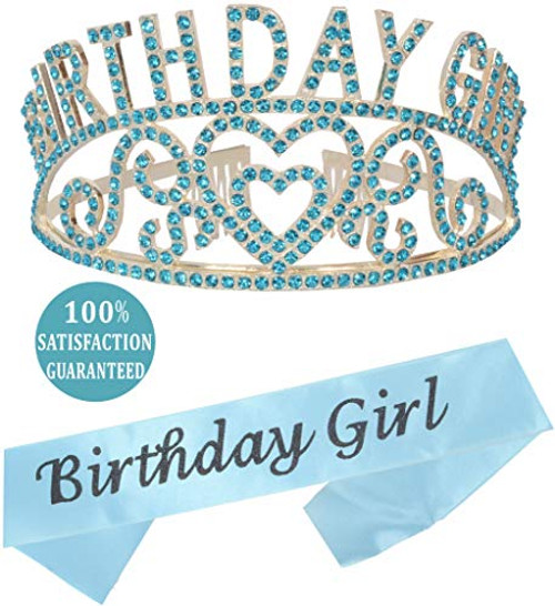 MEANT2TOBE Birthday Girl Sash and Tiara, Birthday Girl Sash and Crown, Happy Birthday Party Supplies, Favors, Decorations 13th, 16th, 21st, 30th, 40th, 50th, 60th, 70th, 80th, 90th Birthday (Blue)
MEANT2TOBE Birthday Girl Sash and Tiara, Birthday Girl Sash and Crown, Happy Birthday Party Supplies, Favors, Decorations 13th, 16th, 21st, 30th, 40th, 50th, 60th, 70th, 80th, 90th Birthday (Blue)