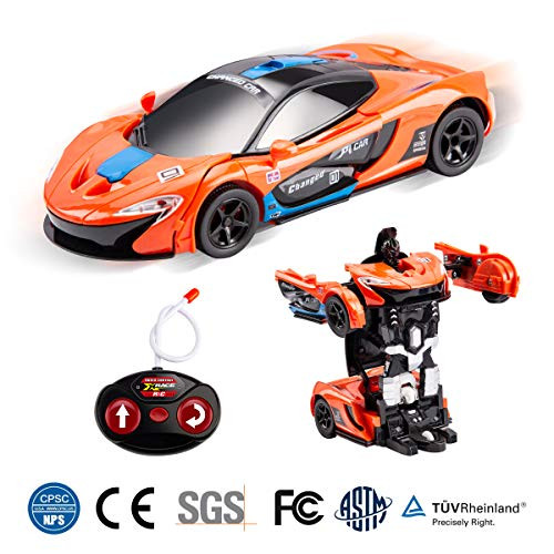 Pano Transformation Car Remote Controller Car Toy for Kids, 1: 20 Scale Boy Gift RC Car Transform Toys One Button Deformation Into Robot Car Toys Packaged 2 pcs Batteries Pano Transformation Car Remote Controller Car Toy for Kids, 1: 20 Scale Boy Gift RC Car Transform Toys One Button Deformation Into Robot Car Toys Packaged 2 pcs Batteries