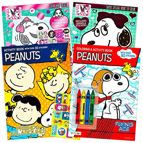 Peanuts Coloring and Activity Book Set -- 4 Coloring Books Featuring Snoopy, Charlie Brown and The Peanuts Gang (Peanuts Party Supplies)