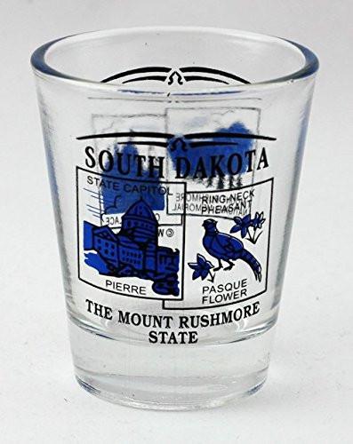South Dakota State Scenery Blue New Shot Glass
