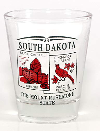 South Dakota State Scenery Red New Shot Glass