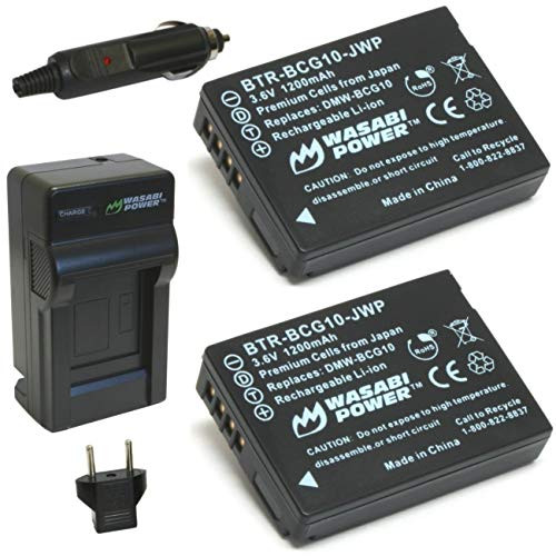 Wasabi Power Battery (2-Pack) and Charger for Panasonic DMW-BCG10, DMW-BCG10E, DMW-BCG10PP and Panasonic Lumix DMC-3D1, DMC-SZ8, DMC-TZ6, DMC-TZ7, DMC-TZ8, DMC-TZ10, DMC-TZ18, DMC-TZ19, DMC-TZ20, DMC-TZ25, DMC-TZ30, DMC-TZ35, DMC-ZR1, DMC-ZR3, DMC-ZS1, DMC-ZS3, DMC-ZS5, DMC-ZS6, DMC-ZS7, DMC-ZS8, DMC-ZS9, DMC-ZS10, DMC-ZS15, DMC-ZS19, DMC-ZS20, DMC-ZS25, DMC-ZX1, DMC-ZX3