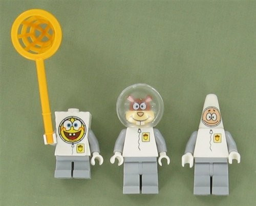 Lego Spongebob Squarepants, Sandy Cheeks, Patrick Star : Spacesuit Set of Three Minifigures By Lego Buy New
