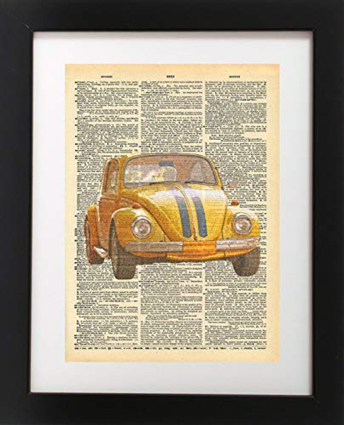 Vintage Car Vintage Dictionary Print 8x10 inch Home Vintage Art Abstract Prints Wall Art for Home Decor Wall Decorations For Living Room Bedroom Office Ready-to-Frame