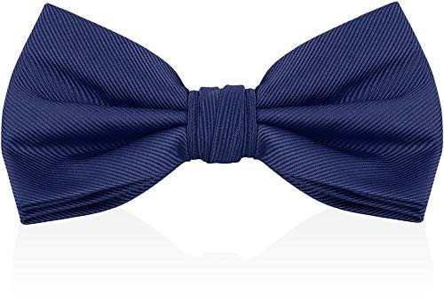 Navy Blue Bow Ties For Men - Mens Woven Pre Tied Bowties For Men Bowtie Tuxedo Solid Color Formal Bow Tie