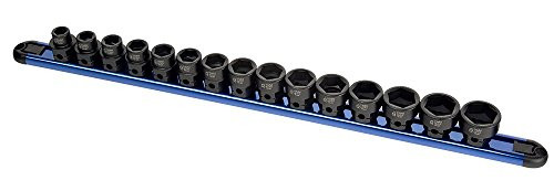 Sunex 2673 15Piece 1/2" Drive Low Profile Impact Socket Set with Hex Shank Mm,