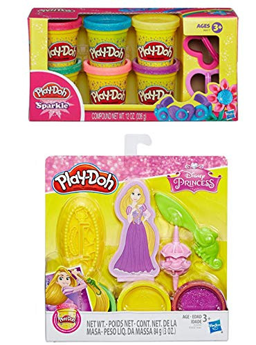 PD Play Doh Disney Princess Rapunzel Tools Set + Play Doh Sparkle Compound