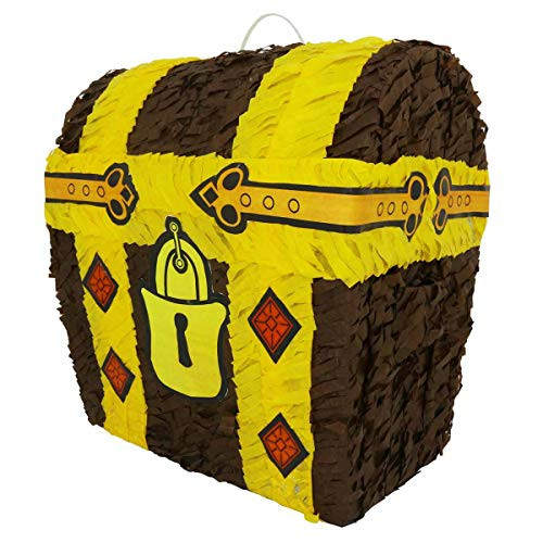 Lytio Treasure Chest Pinata (Battle Royale Loot) Pirate Themed Piñata Ideal for Gaming, Kids Birthday Parties, Center Piece or Photo Prop