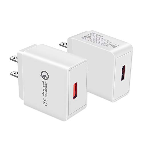 USB Wall Charger, Hootek USB Plug 2-Pack Quick Charge 3.0 Wall Charger Adapter Charging Block Compatible iPhone XS Max/XR/X/8/7/6/6S, iPad, Samsung Galaxy S10E S10 S9 S8 S7 S6, LG, HTC, Sony, Motorola