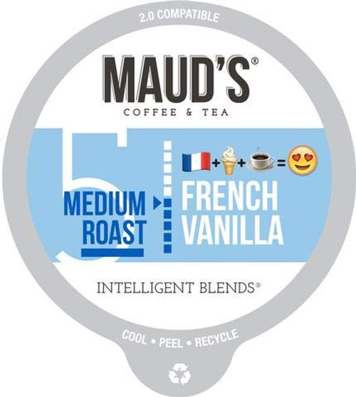 Maud's French Vanilla Flavored Coffee, 100ct. Recyclable Single Serve Coffee Pods - Richly Satisfying Arabica Beans California Roasted, K-Cup Compatible Including 2.0 Maud's French Vanilla Flavored Coffee, 100ct. Recyclable Single Serve Coffee Pods - Richly Satisfying Arabica Beans California Roasted, K-Cup Compatible Including 2.0