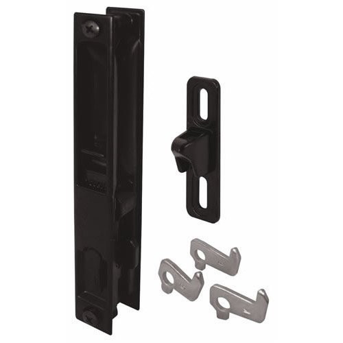 Prime-Line Products C 1043 Sliding Door Flush Handle Set, Black Diecast, 1-Pack