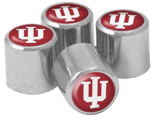 NCAA Indiana Hoosiers Metal Tire Valve Stem Caps, 4-Pack