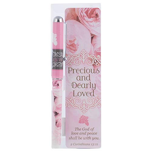 Christian Tools Affirmation Pen & Bookmark Set-Precious And Dearly Loved (2 Cor 13:11 KJV)