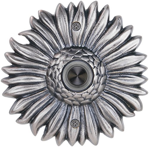 Waterwood Solid Brass Sunflower Doorbell in Pewter