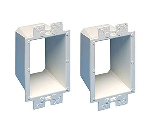 iMBAPrice BE1-2 (1-Gang) Electrical Power Outlet Box Extender - White, 2-Pack (Made in USA) iMBAPrice BE1-2 (1-Gang) Electrical Power Outlet Box Extender - White, 2-Pack (Made in USA)