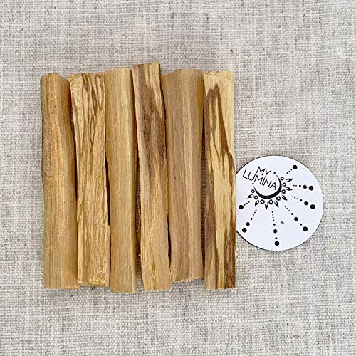 Palo Santo Sticks - Palo Santo Holy Wood Incense Sticks, Cleansing, Purifiying, Healing, Smudging Chakra Balancing, Good Luck, Meditation (6)