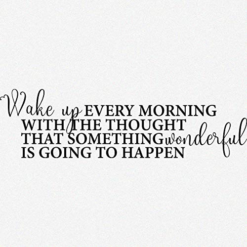 My Vinyl Story - Wake up Every Morning - Wall Decals for Bedroom Family Decal Quote Religious Words and Saying Sticker Sign Family Decor Removable Vinyl for Living room Home 36x10 Inches