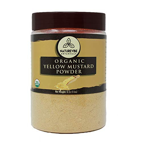 Naturevibe Botanicals Organic Yellow Mustard Seed Powder, 1 Pound - 100% Pure, Natural & USDA Organic Certified | Adds Flavor Naturevibe Botanicals Organic Yellow Mustard Seed Powder, 1 Pound - 100% Pure, Natural & USDA Organic Certified | Adds Flavor