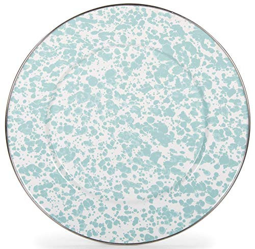 Golden Rabbit Enamelware - Sea Glass Swirl Pattern - 8.5 Inch Sandwich Plate